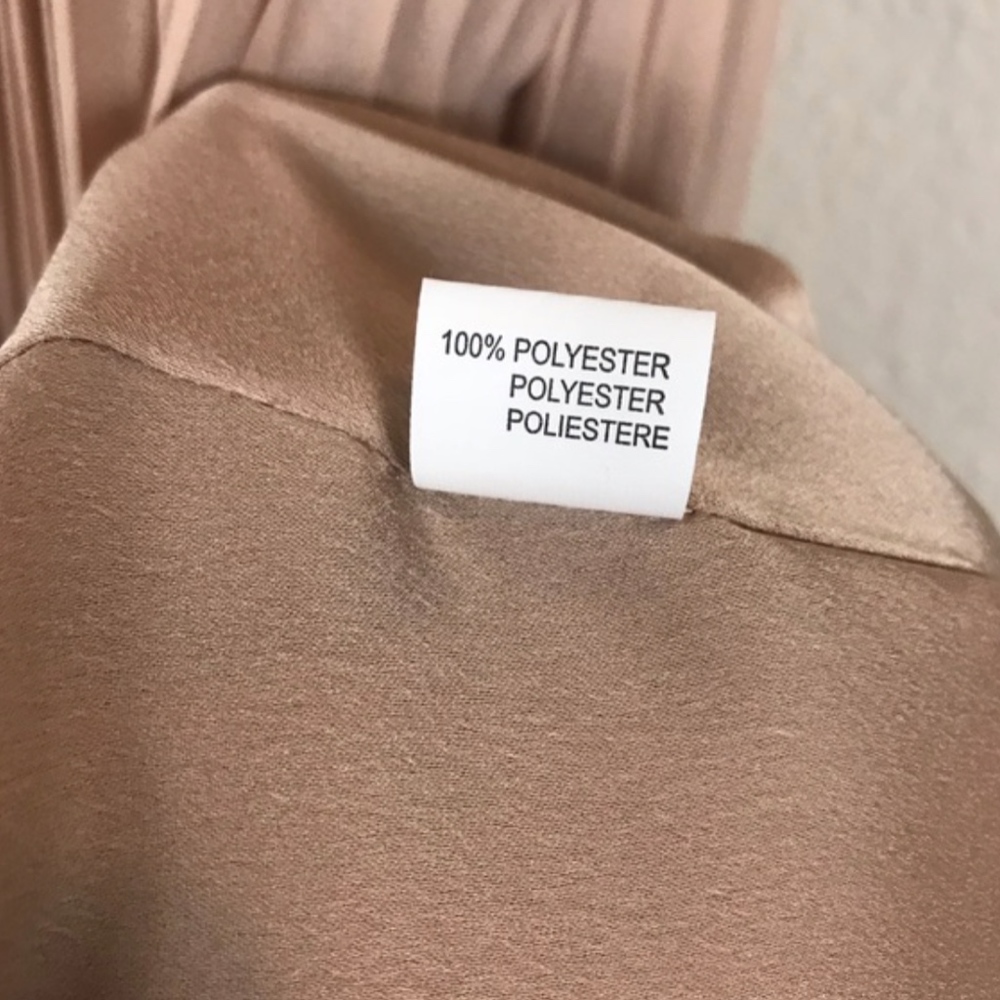 💎🆕NWOT  Halston Natural Pleated Wrap Dres Sz 2 - Picture 4 of 5